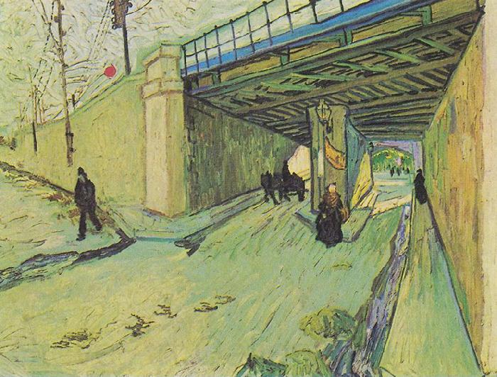 Vincent Van Gogh Railway bridge over the Avenue Montmajour Germany oil painting art